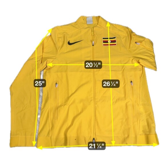Nike Uganda International Team Issue Pro Elite Track Jacket Yellow Women' Large - Picture 2 of 10